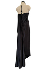 Fall 2008 Alexander McQueen 'The Girl Who Lived in a Tree' Strapless Draped Silk Dress w Elaborate Beading
