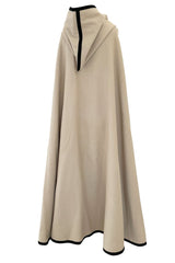 Well Documented Fall 1976 Yves Saint Laurent Hooded Cape w Braided Edges & Tassel Details