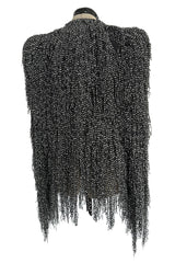 Incredible Fall 2009 Giorgio Armani Prive Haute Couture Runway Look 10 Silk Fringed Jacket