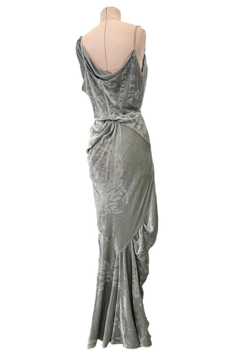 christian dior grey dress Christian Dior S/S 2019 Grey Toile De Jouy Print Corset Pleated Dress