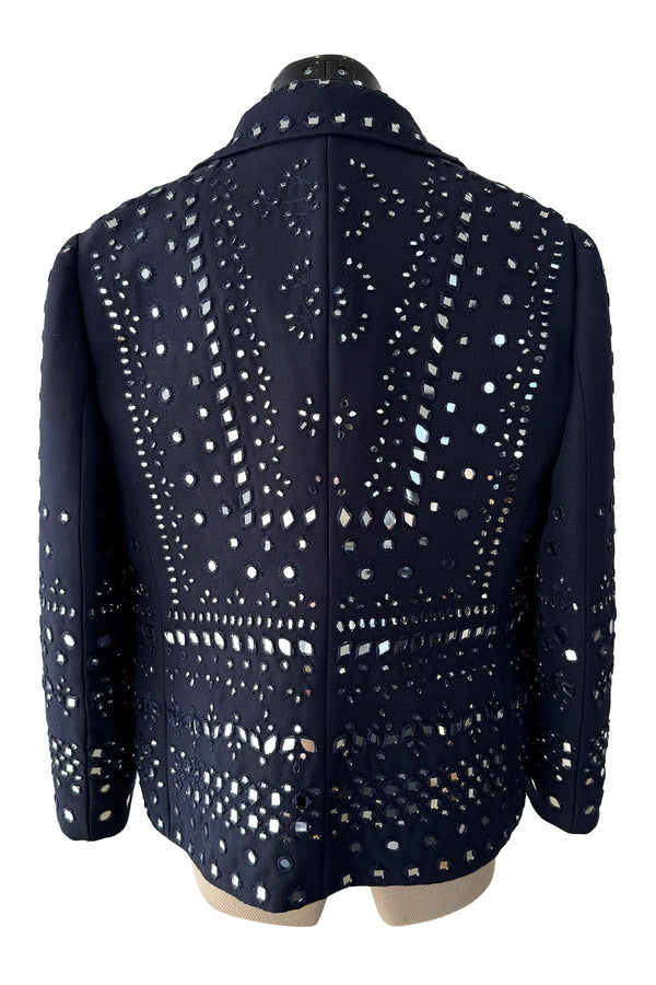 Runway Pre-Fall 2015 Valentino by Maria Grazia Chiuri & Pierpaolo Piccioli Blue Mirror Jacket