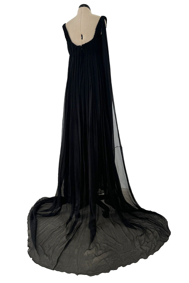 Extraordinary Fall 2008 Alexander McQueen 'The Girl Who Lived in the Trees' Silk Chiffon Trained Dress