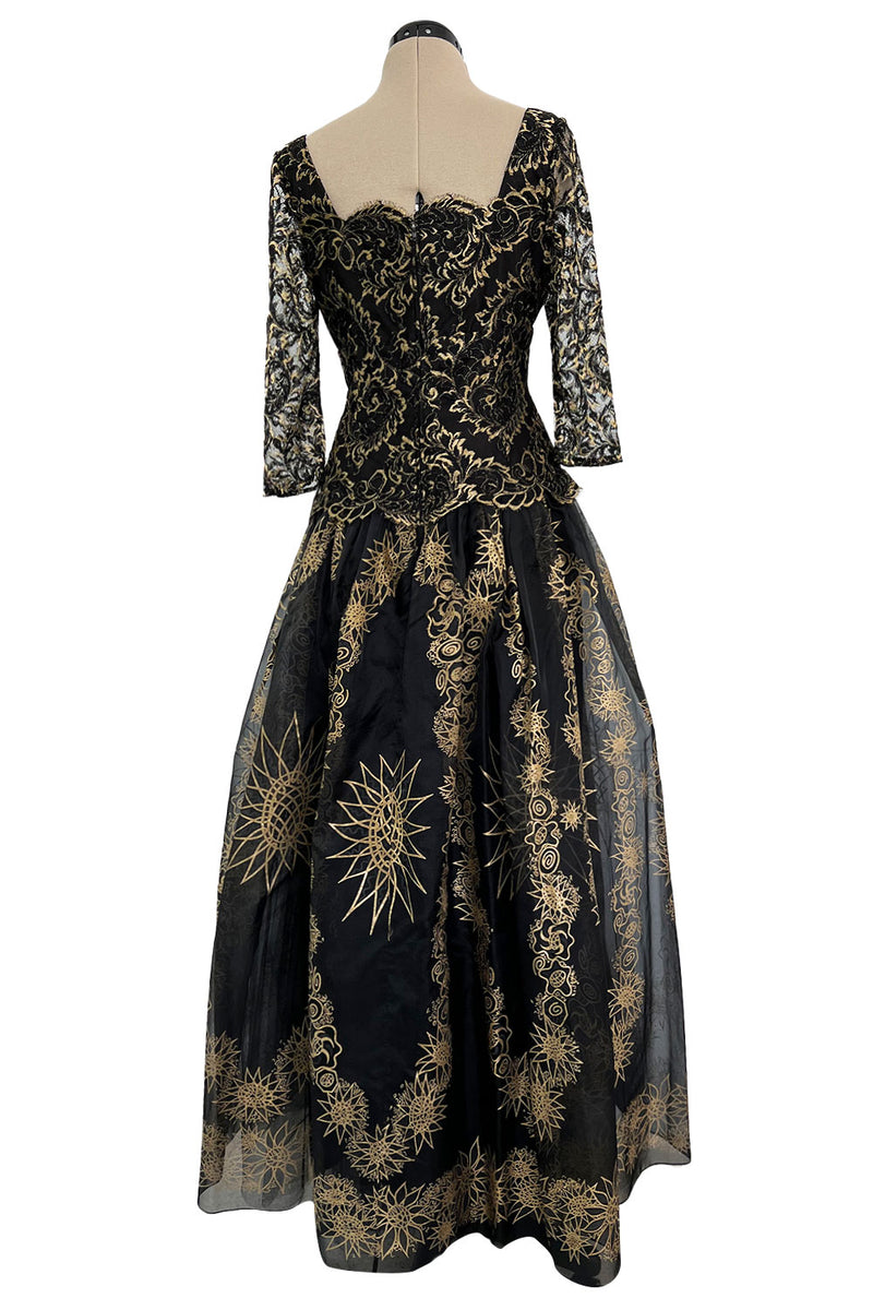 Fall 1995 Zandra Rhodes 'The Fairy Collection' Hand Painted Metallic G Shrimpton Couture Fall 1995 Zandra Rhodes 'The Fairy Collection' Hand Painted Metallic G Shrimpton Couture