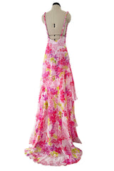 Outstanding Resort 2023 Versace by Donetella Versace Look 18 Tribute to Spring 2004 Pink Dress