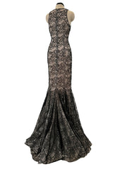 Spring 2012 Alexander McQueen by Sarah Burton Black Lace Dress w Fabulously Full Lower Skirting