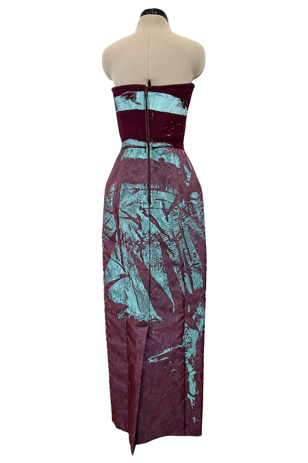 Spring 2016 Maison Margiela by John Galliano Runway Look 32 Strapless Painted Dress
