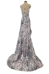 Outstanding Spring 2009 Nina Ricci by Olivier Theyskens Runway Look 12 Floral Printed Silk Dress