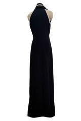 Iconic Spring 1998 Yves Saint Laurent Runway Wrap Tuxedo Dress w High Wrap Over Slit