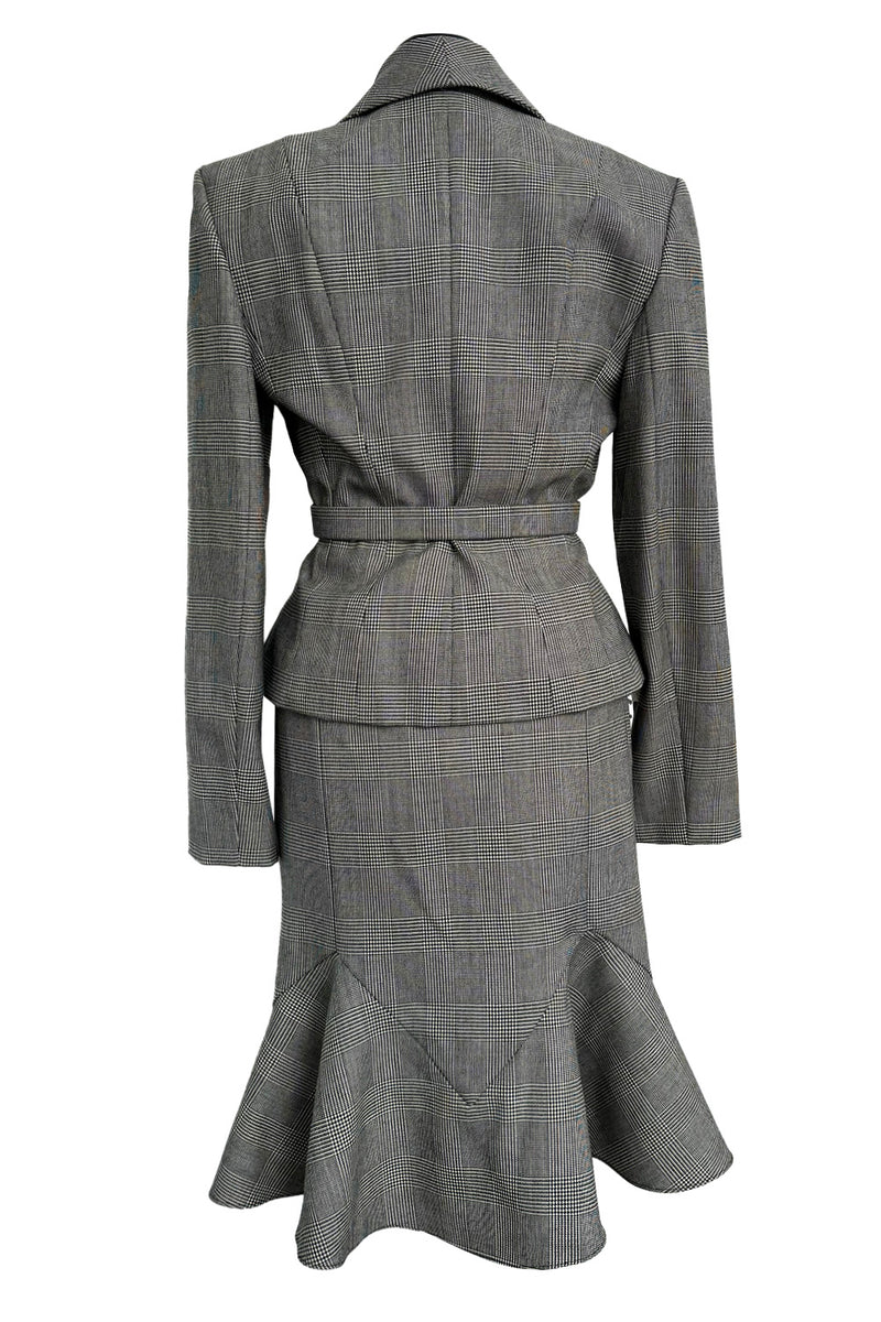 Incredible Fall 1999 Christian Dior by John Galliano Jacket Skirt Suit Set w Fringe Detailing
