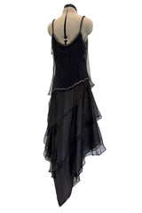 Prettiest Spring 2006 Giorgio Armani Silk Chiffon & Net Skirt and Top Set w Beaded Butterflies