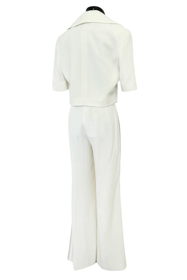 Chic Spring  1993 or 1996 Christian Dior by Gianfranco Ferre Numbered White Tux Pant Suit