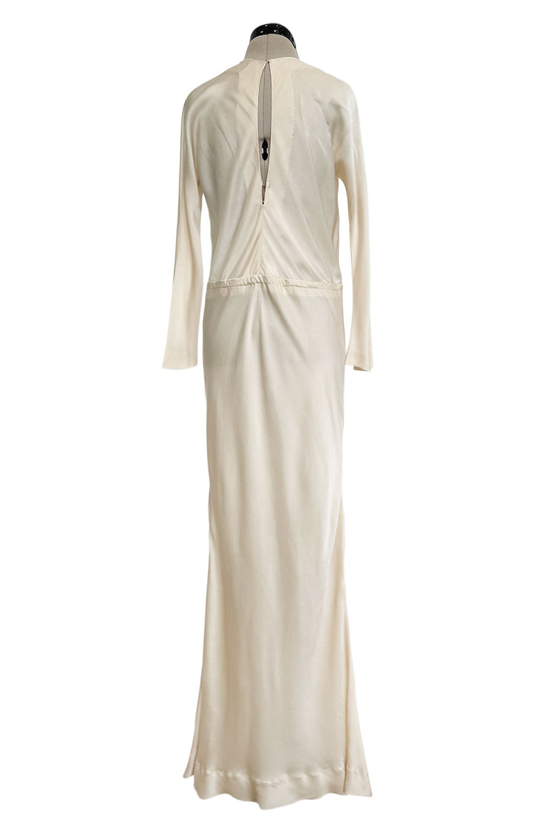 halston dresses 1970s Couture by Roy Halston Bias Cut Silk Dress w Flared Slee – Shrimpton Couture friendship_holiday Women Royal Blue Poplin 40 Length US Size:US 2
