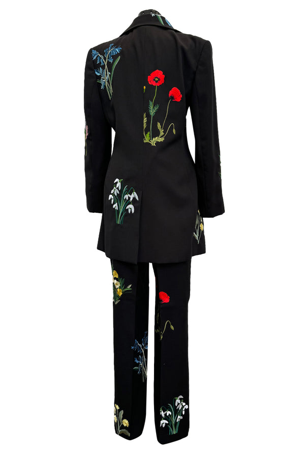 Prettiest Resort 2016 Stella McCartney Look 8 Crisply Tailored Jacket & Pant Suit w Floral Embroidery