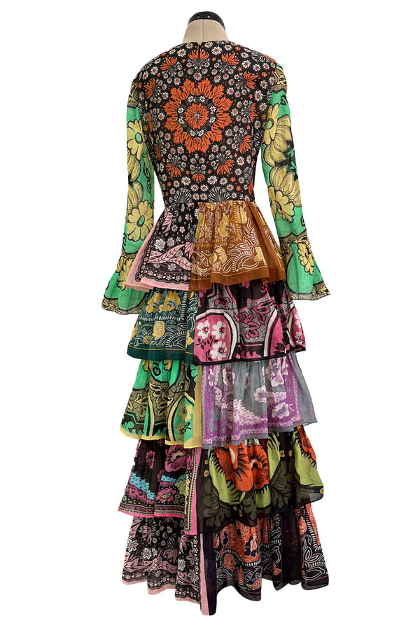 Iconic Spring 2015 Valentino Printed Tiered Runway Dress by Maria Grazia Chiuri & Pier Paolo Piccioli