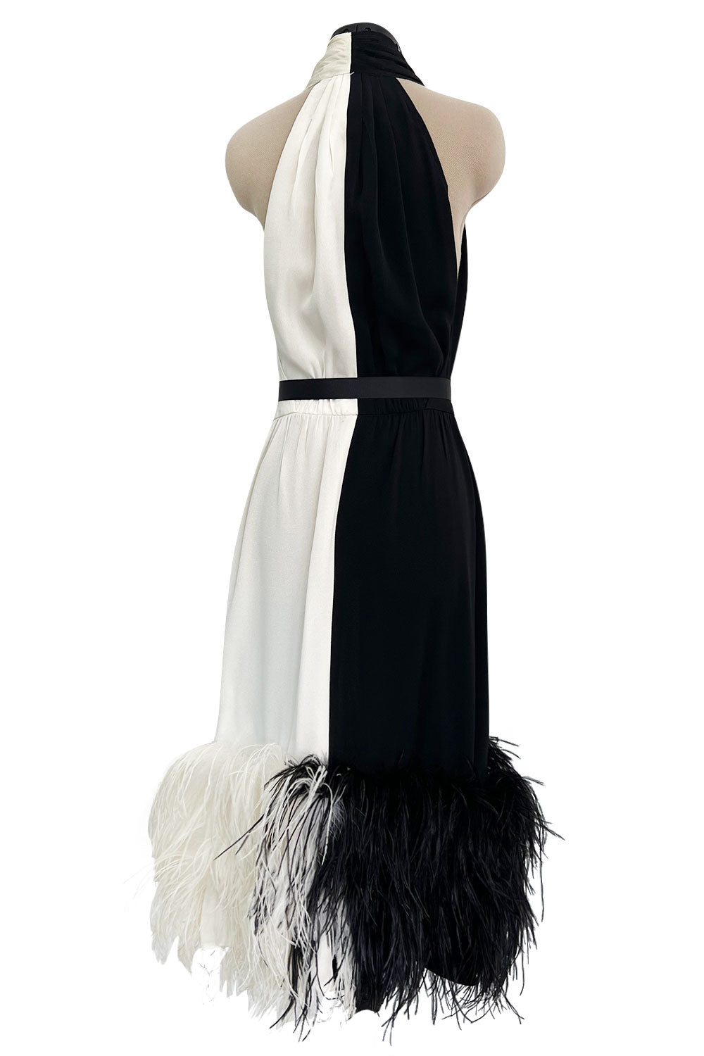 1960s Harold Levine Glamorous High Contrast Black & White Dress w Feat   Shrimpton Couture