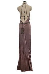 Gucci 2010-11 Deep Mauve Backless Jersey Dress