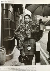 Rare Vivienne Westwood Fall 1993 'Anglomania' Collection Runway Look 36 Deep Brown Faux Fur Cape Jacket