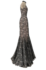 Spring 2012 Alexander McQueen by Sarah Burton Black Lace Dress w Fabulously Full Lower Skirting