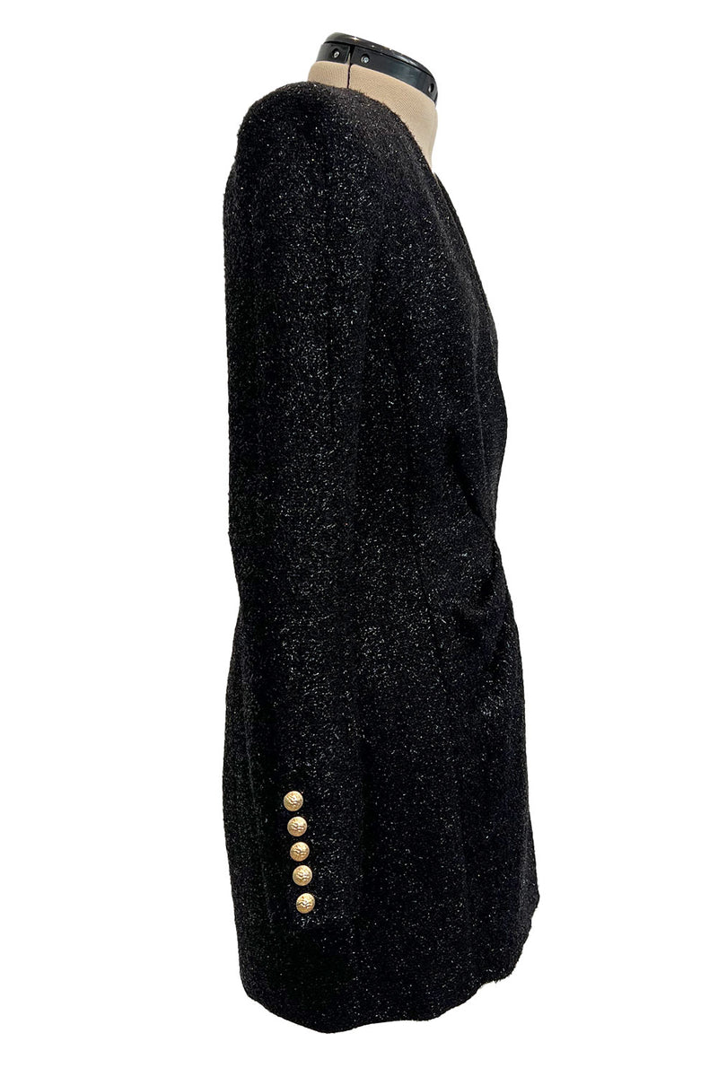 Gorgeous Fall 2013 Balmain by Olivier Rousteing New w Tags Metallic Eyelash Mini Dress