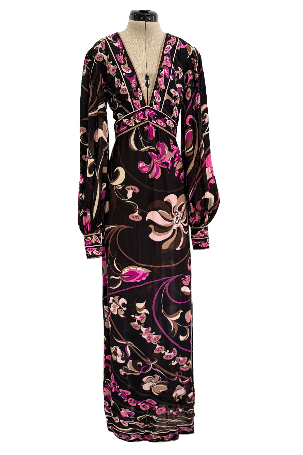 pucci dress vintage Emilio 1973 Velvet Psychedelic Floral Print – THE WAY WE WORE Manhatten and New Jersey for over 43 years! vintage Pucci FFR loungewear