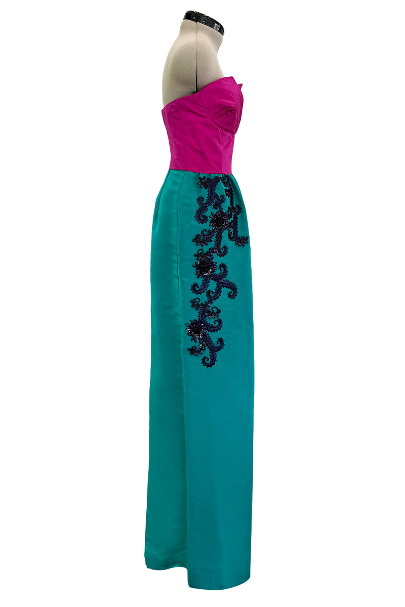 Resort 2016 Oscar de la Renta Runway Look 34 Green & Pink Strapless Dr – Shrimpton Couture Resort 2016 Oscar de la Renta Runway Look 34 Green & Pink Strapless Dr – Shrimpton Couture