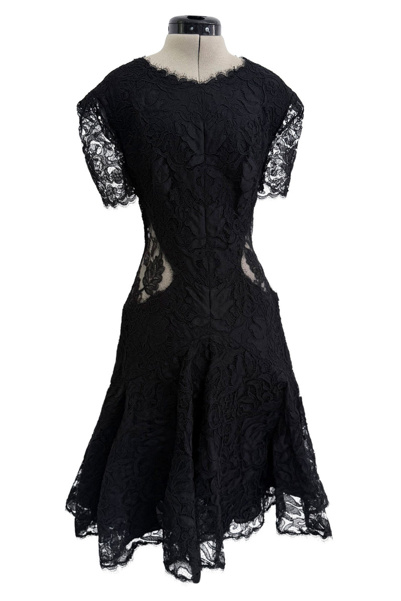 autumn lace dress women 2017 Fall Alexander McQueen by Sarah Burton Black w See Thr – Shrimpton Couture Gorgeous Black Lace Evening [color:black]color_family:black--7673673974017 Men British Square Toe Color:Pine*