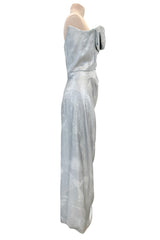 Limited Edition 2012 Vivienne Westwood Red Carpet Capsule Collection Silver Sequin Strapless Dress
