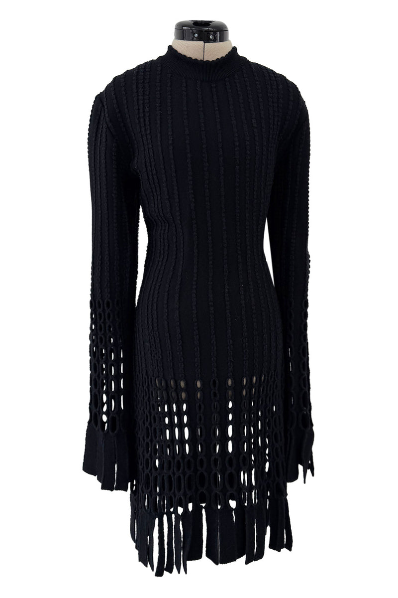 black laser cut out dress BELLA London
