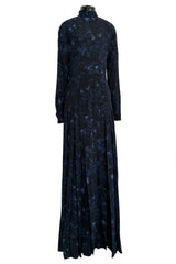 Pre-Fall 2015 Valentino by Pierpaolo & Piccioli & Maria Grazia Chiuri Blue Silk Dress w Butterfly Print