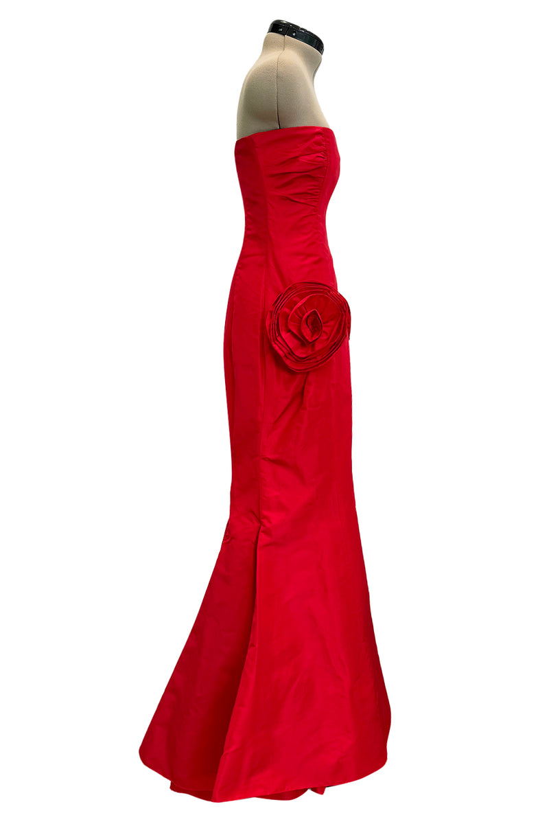 Modern Valentino by Pierpaolo Piccioli Homage to the Fall 2004 Runway Look 53 Strapless Red Silk Dress