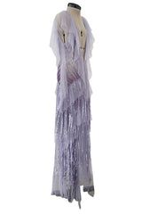 Extraordinary Spring 2012 Alexandre Vauthier Custom Sample Pale Lavender Silk Net & Sequin dress
