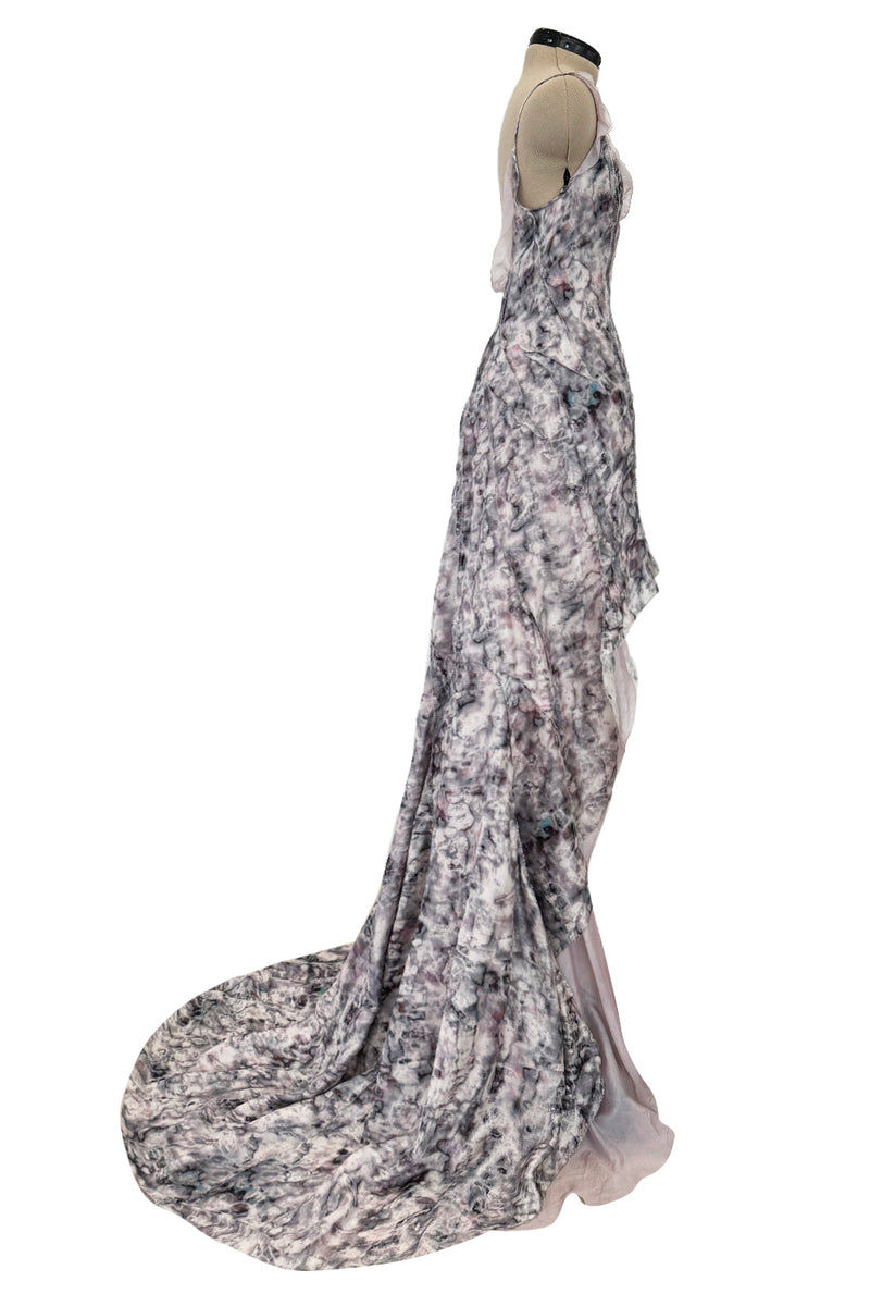 Outstanding Spring 2009 Nina Ricci by Olivier Theyskens Runway Look 12 Floral Printed Silk Dress