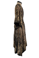 Pre-Fall 2016 Saint Laurent by Hedi Slimane Runway Look 37 Gold Metallic Thread & Sequin Feather Dress