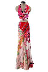 Amazing Spring 2012 Emilio Pucci by Peter Dundas Runway Look 12 Pucci Print Silk Top & Skirt Set