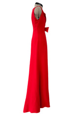 Prettiest 2000s Valentino by the Original Mr Valentino Red Dress w Bows & V Front