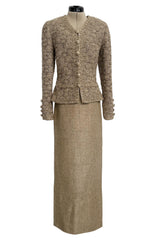 Spring 2000 Balmain Haute Couture by Oscar de la Renta Elaborate Jacket & Matching Skirt