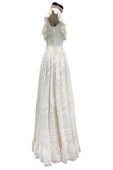 Romantic Resort 2015 Valentino by Pierpaolo & Piccioli & Maria Grazia Chiuri Cotton Embroidered Dress w  Flower Belt