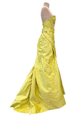 Rare Fall 2007 Nina Ricci by Olivier Theyskens Runway Look 38 Gold Metal Thread Dress