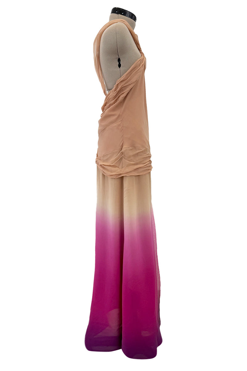 Prettiest Spring 2006 Christian Dior by John Galliano Pink Ombre Silk Chiffon Dress