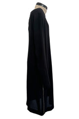 Chic & Simple Fall 2001 Gucci by Tom Ford Runway Look 20 Black Silk Side Zipper Sheath Dress