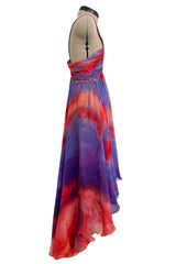 Spring 2015 Emilio Pucci by Peter Dundas Runway Look 36 Tie Dye Beaded Silk Chiffon Dress