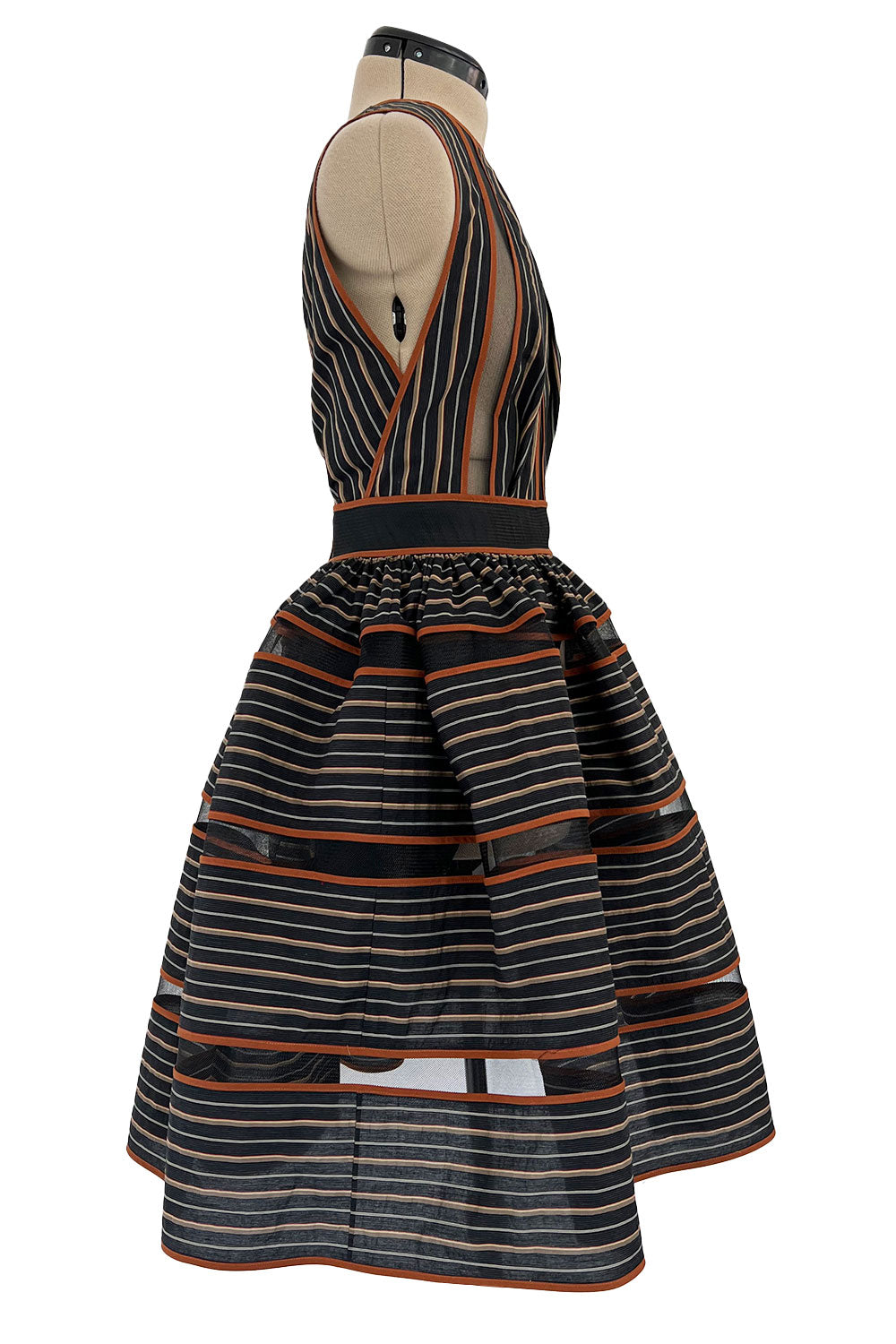 Amazing 2010s Fendi by Karl Lagerfeld Striped Cotton Dress w Transpare –  Shrimpton Couture