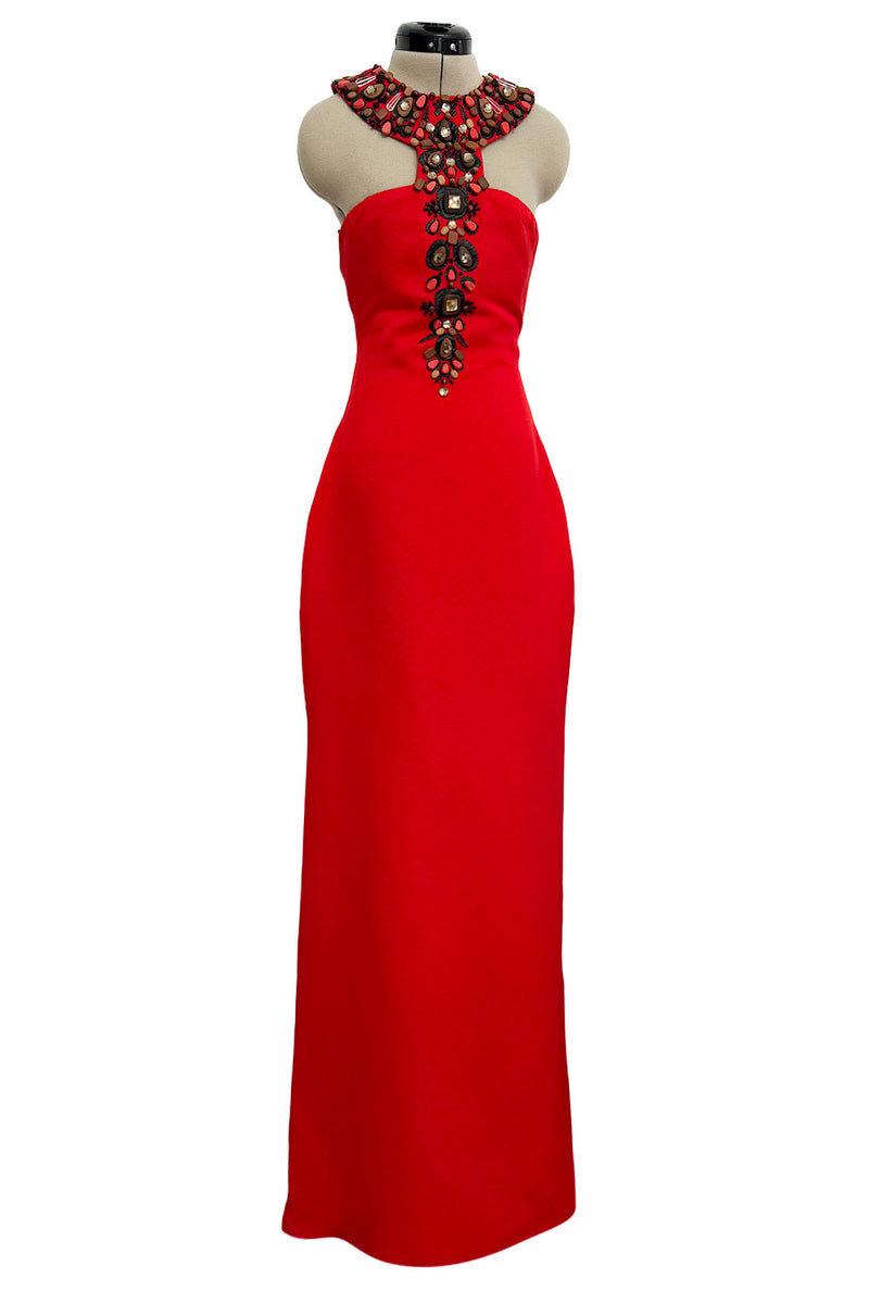 oscar de la renta red dress New By Oscar Polka Dot which sweeps across the neckline and shoulders with quiet precision Farewell Oscar de la Renta