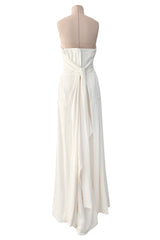 Incredible Spring 2015 Vivienne Westwood Ivory Corset Dress w Draped Multiway Extended Panels