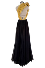 Fall 2011 Gucci by Frida Giannini Runway Look 47 Silk Floral Detailed One Shoulder Silk Chiffon Dress