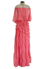 Fall 2010 Valentino Maria Grazia Chiuri & Pierpaolo Piccioli Runway Look 37 Off Shoulder Ruffle Dress
