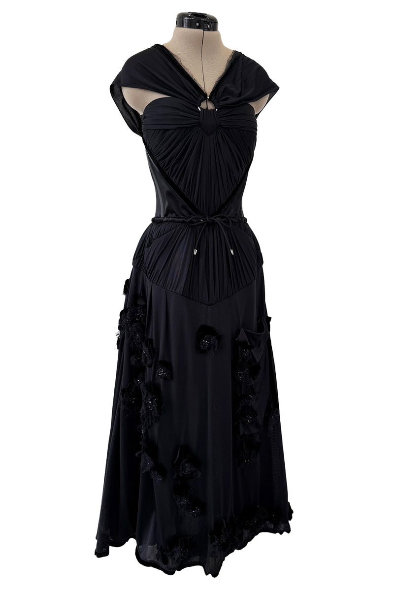 christian dior corset dress 50s Christian Dior Silk Gown & Shawl