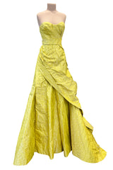 Rare Fall 2007 Nina Ricci by Olivier Theyskens Runway Look 38 Gold Metal Thread Dress
