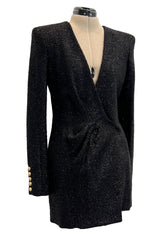 Gorgeous Fall 2013 Balmain by Olivier Rousteing New w Tags Metallic Eyelash Mini Dress