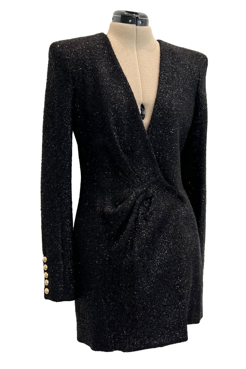 Gorgeous Fall 2013 Balmain by Olivier Rousteing New w Tags Metallic Eyelash Mini Dress
